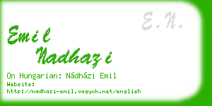 emil nadhazi business card