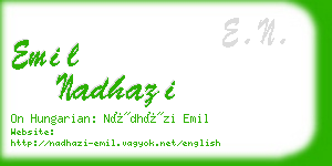 emil nadhazi business card